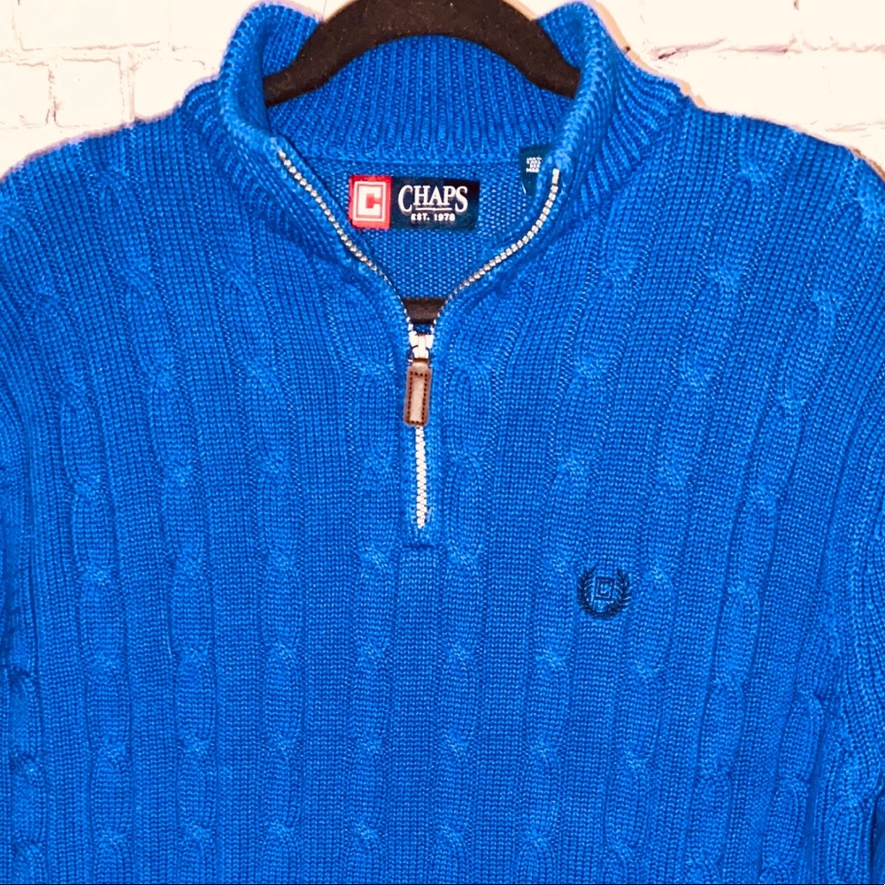 Men’s Chaps Textured Quarter-Zip Sweater
